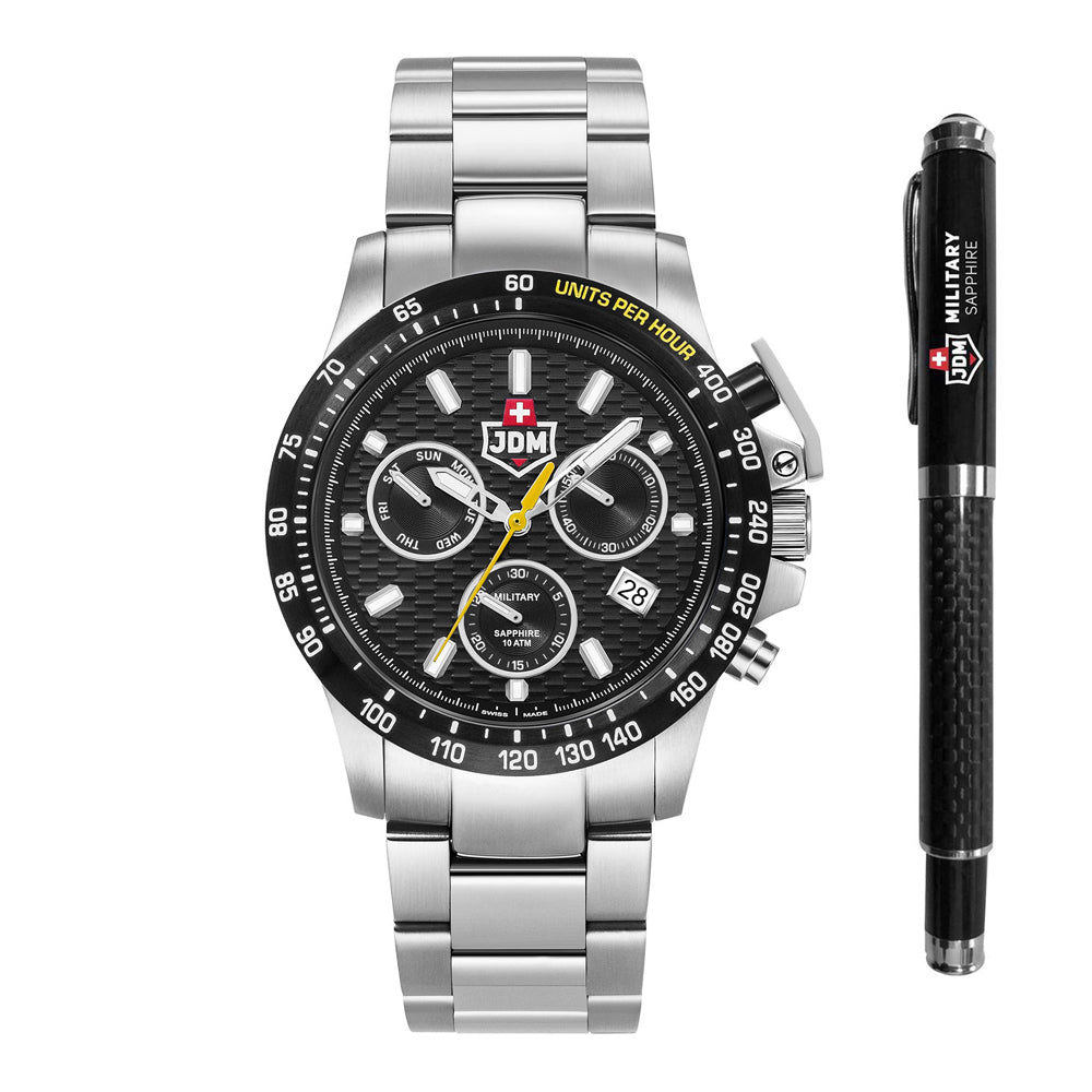 JDM Military Charlie ll JDM-WG017-01 Men's Watch Chronograph Gift Set
