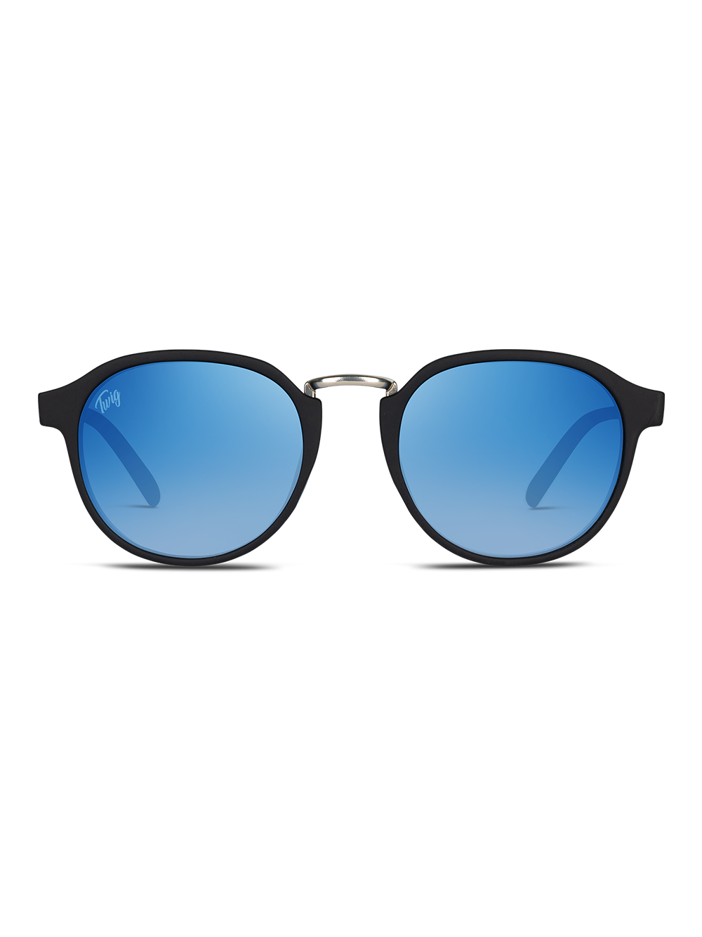 Gli Occhiali da sole Bloom di TWIG Concept Milano sono occhiali da sole unisex con lenti blu, realizzati in resistente policarbonato, e offrono una protezione UV 400 per una sicurezza elegante in qualsiasi ambiente.