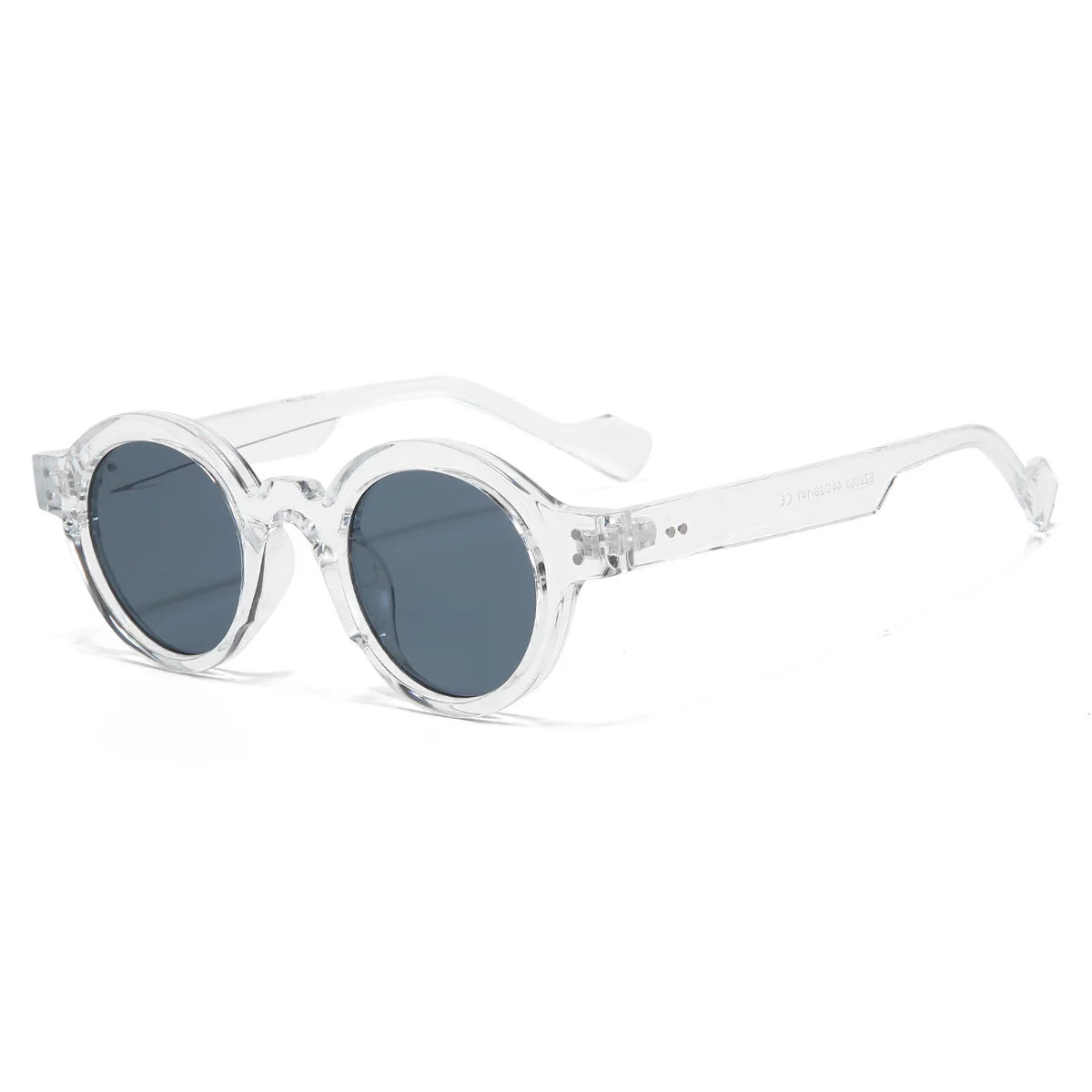 Gli Occhiali da Sole Rotondi punk Retrò UV400 di PACOSHOP24.COM sono caratterizzati da montature trasparenti e lenti scure per un'atmosfera retrò. Con stanghette trasparenti angolari, questi occhiali da sole di grande impatto fondono lo stile vintage con il fascino moderno per uomini e donne.