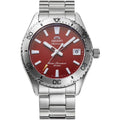 L'Orient Mako 40 Automatico RA-AC0Q09R30B orologio uomo di Orient ha la cassa in acciaio, il quadrante rosso, gli indici bianchi, la data a ore 3, la lunetta girevole ed è impermeabile fino a 200 metri.