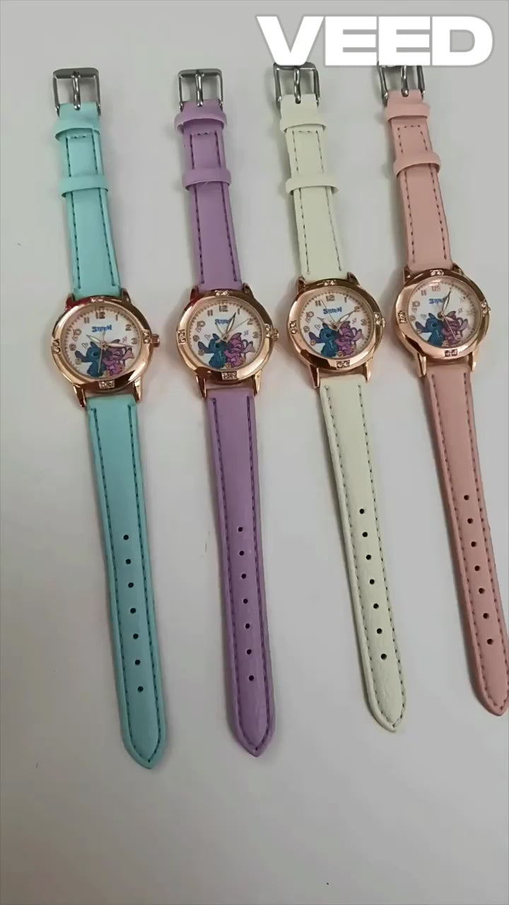 Orologio bambini Stitch cinturino in pelle vera